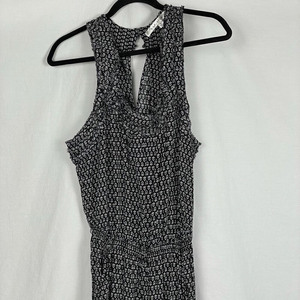 Max Studio Floral 100% Rayon Smocked Jumpsuit - Women’s L - Picture 3 of 6